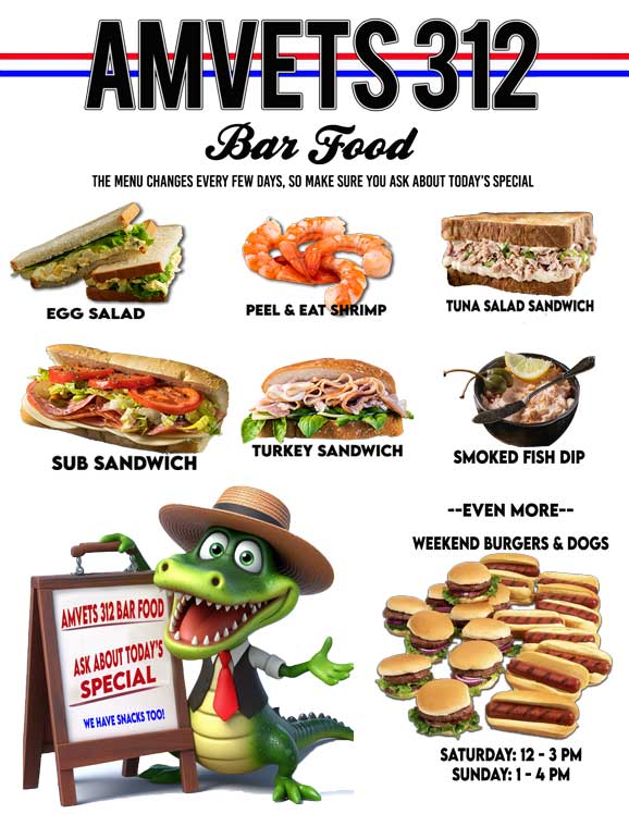 AMVETS312 bar food